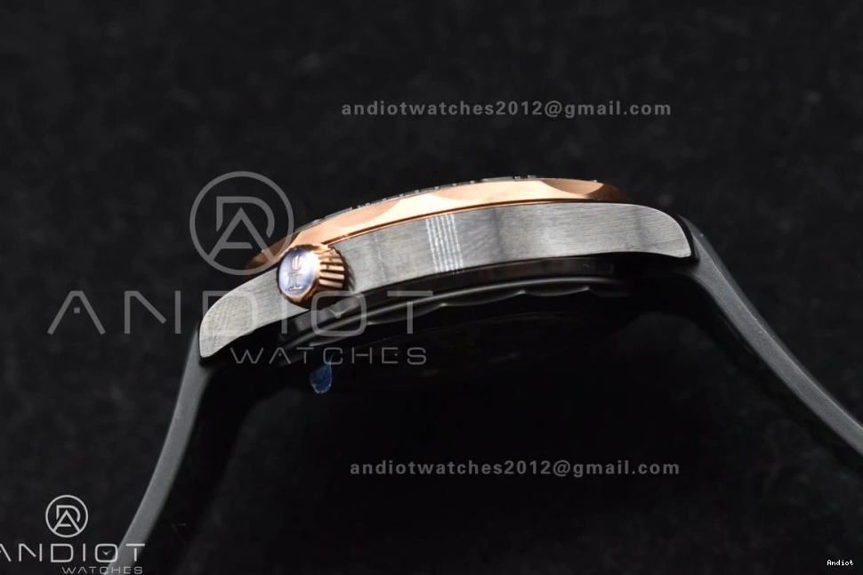 Best 300m Black Seamaster Dial Edition A8806 Ceramic Strap Black RG VSF Black 1:1 on 43.5mm Bezel Rubber 1220